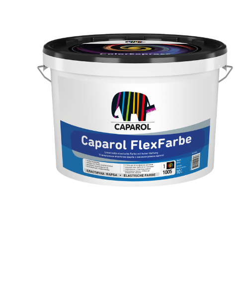 Фарба універсальна акрилова Caparol еластична FlexFarbe мат білий 2,5 л 3,2 кг